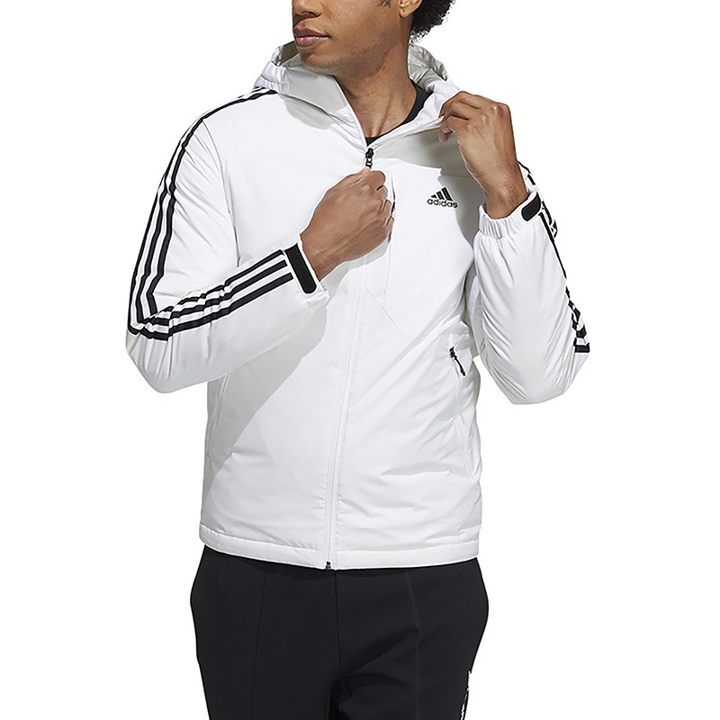 专柜正品Adidas阿迪达斯冬季男子保暖连帽休闲运动羽绒服H23089