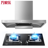 万家乐18m³大吸力壁挂顶吸欧式吸油烟机4.5KW黄金火力家用灶具烟灶套装AT441+JZT-KJ031B(液化气)