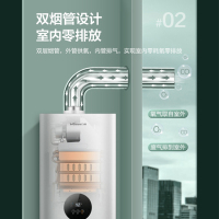 万和(Vanward) 12升燃气热水器 平衡式热水器可装浴室专用安全 天然气热水器 抑菌净浴 JSG24-310W12