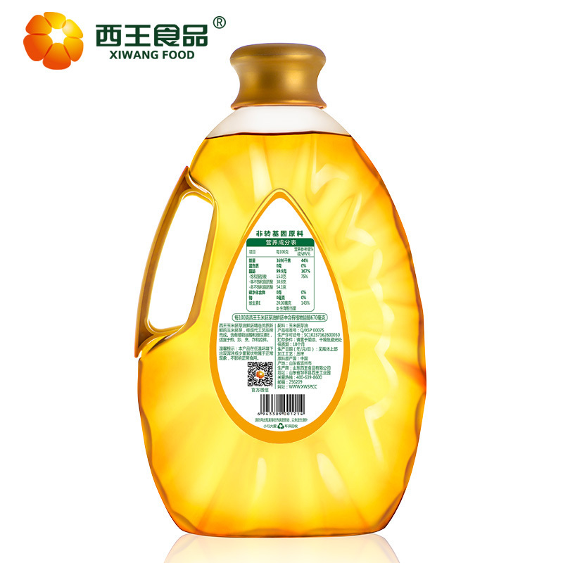 西王鲜胚玉米胚芽油5L 礼盒装 非转基因压榨玉米油