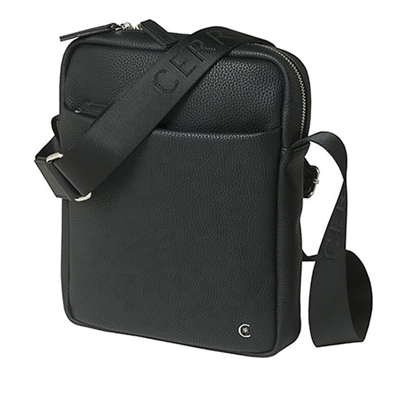 cerruti1881汉密尔顿系列黑色斜挎包ntr711a65