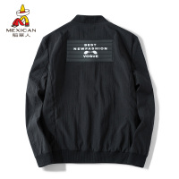 【1件2折】稻草人夹克男2020新品秋季立领修身上衣潮流休闲男装棒球服外套男