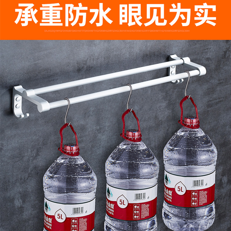 优勤卫生间置物架浴室毛巾架杆太空铝厕所挂件挂钩浴巾架收纳壁挂