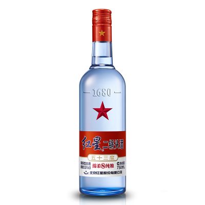 红星二锅头 绵柔8纯粮/陈酿 53度 750ml 单瓶装