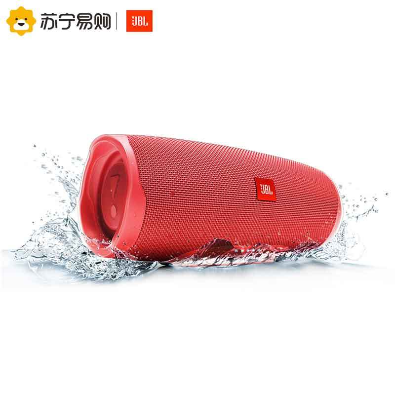 JBL CHARGE4 音乐冲击波四代 便携式蓝牙音箱+低音炮 户外迷你音箱 桌面音响 增强版赛道扬声器 红色