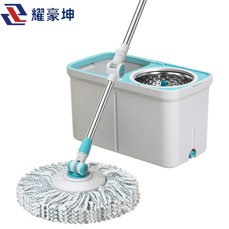耀豪坤 双驱动旋转拖把 拖把桶 +2个拖把头YHT25/个高清大图