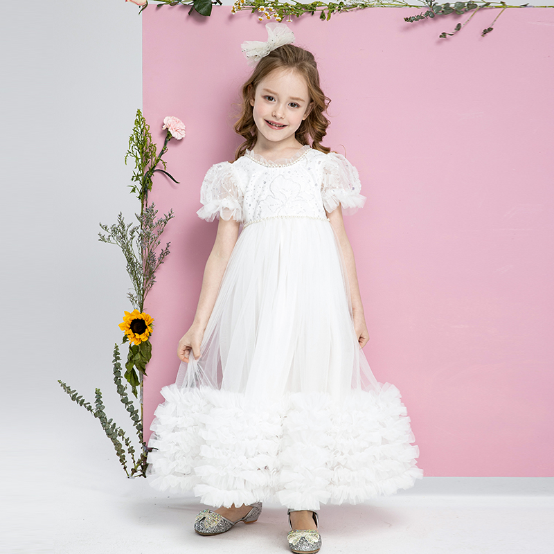 印象童年女童连衣裙夏装高端晚礼服儿童生日公主裙花童婚纱演出服