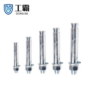工霸（GONGBA）镀锌膨胀螺栓 拉爆螺丝外膨胀螺丝胀管 银色 （M6*60）30只装