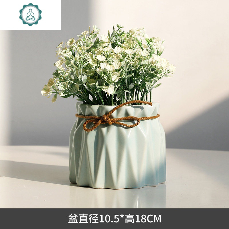 ins风绿植北欧假盆栽仿真植物装饰室内花卉盆景小摆件客厅窗台 封后