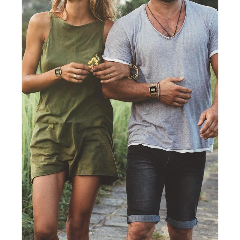 CASIO 正品卡西欧方形表盘时尚休闲商务男士腕表高清大图