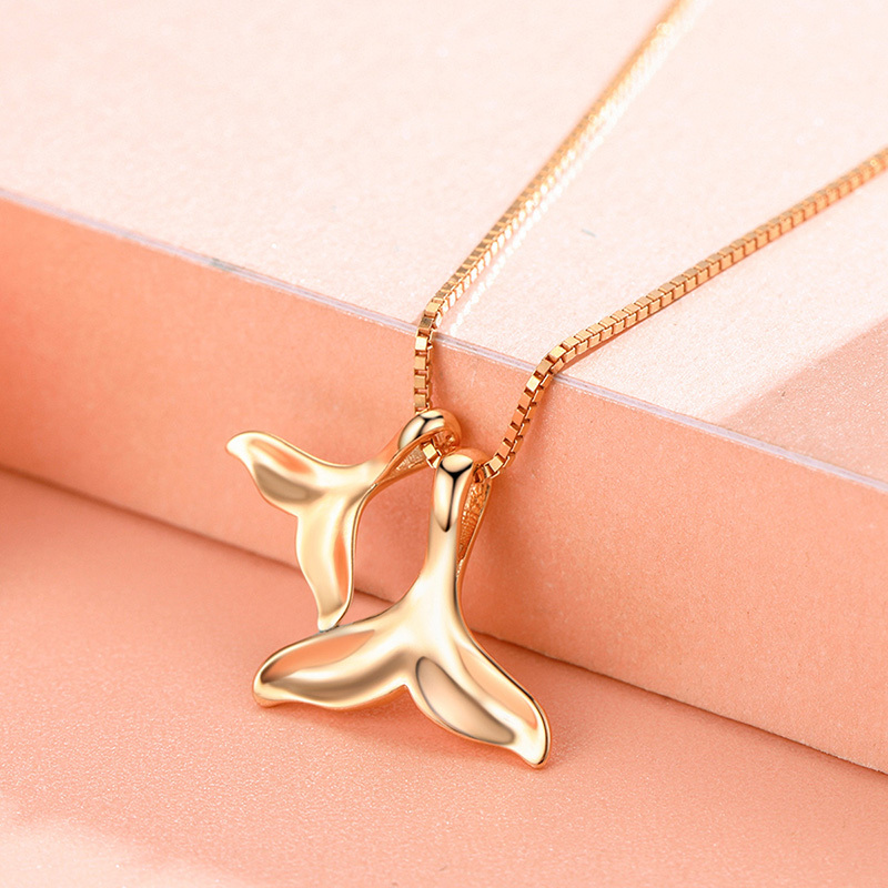 佰色传情纯银项链女人鱼锁骨链日韩时尚choker简约颈链