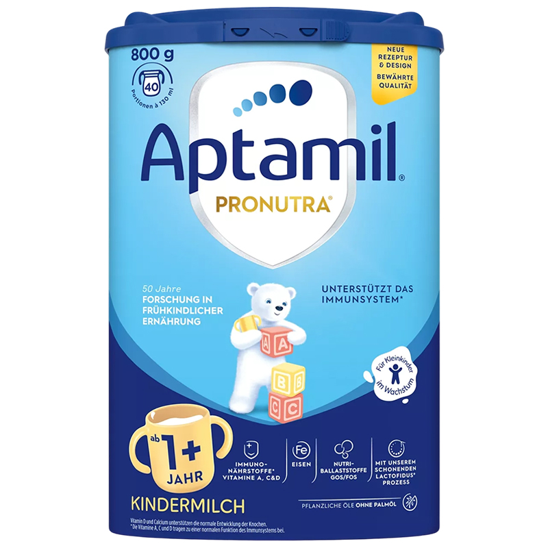 Aptamil德国原装进口爱他美经典版1+段1-2岁婴幼儿配方奶粉800g高清大图