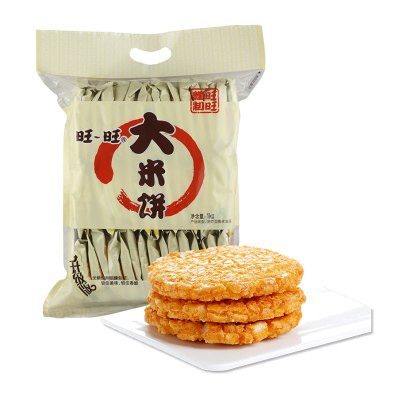 旺旺 大米饼 香脆米饼 膨化食品 零食 饼干糕点 原味 1000g