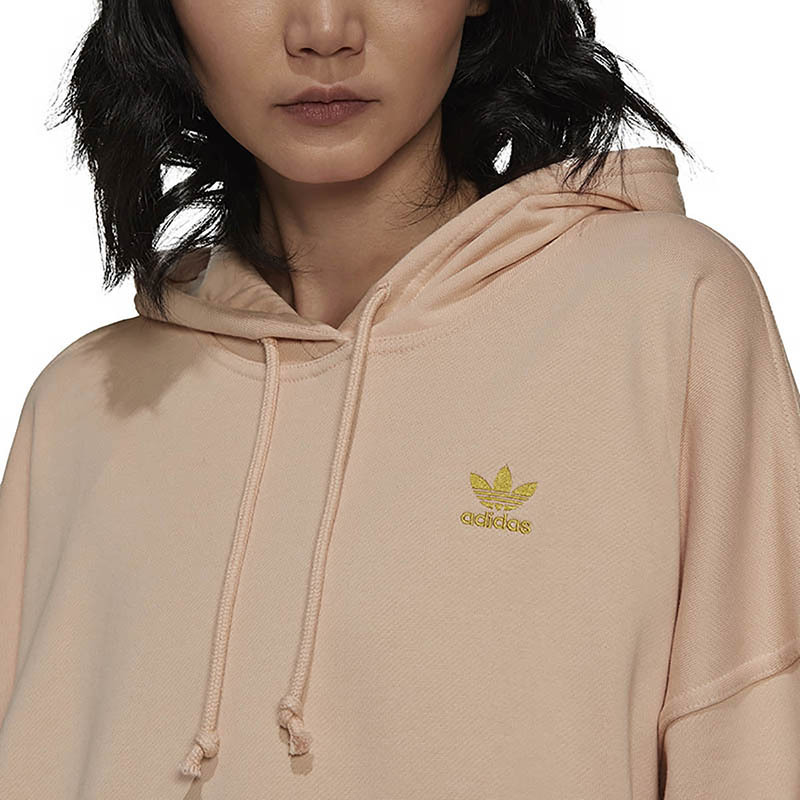 adidas阿迪达斯三叶草卫衣女装春秋季新款连帽运动套头衫h13712
