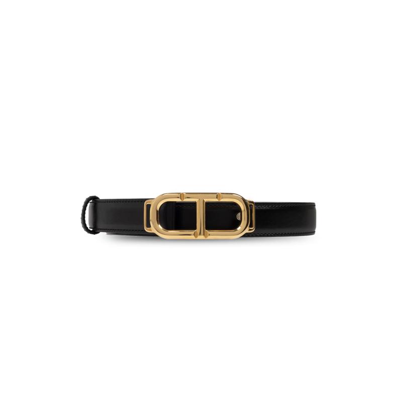 汤姆福特(Tom Ford)女款皮革徽标腰带时尚简约2.5cm宽度百搭休闲