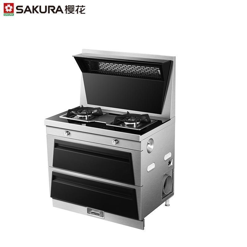 樱花(SAKURA)集成灶抽油烟机燃气灶具消毒柜套装自动清洗烟灶联动家用烟灶消一体灶BC1001天然气