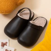 苏宁宜品 防水简约包头室内家居保暖棉拖鞋-2288-1