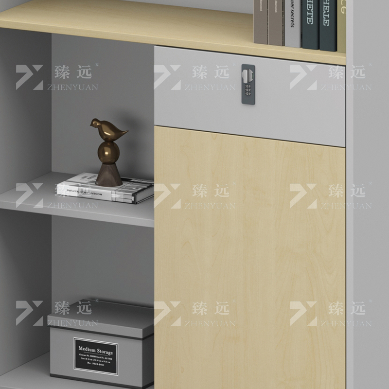 臻远 ZYGW-073屏风工作卡位职员桌办公桌L型单人位高清大图