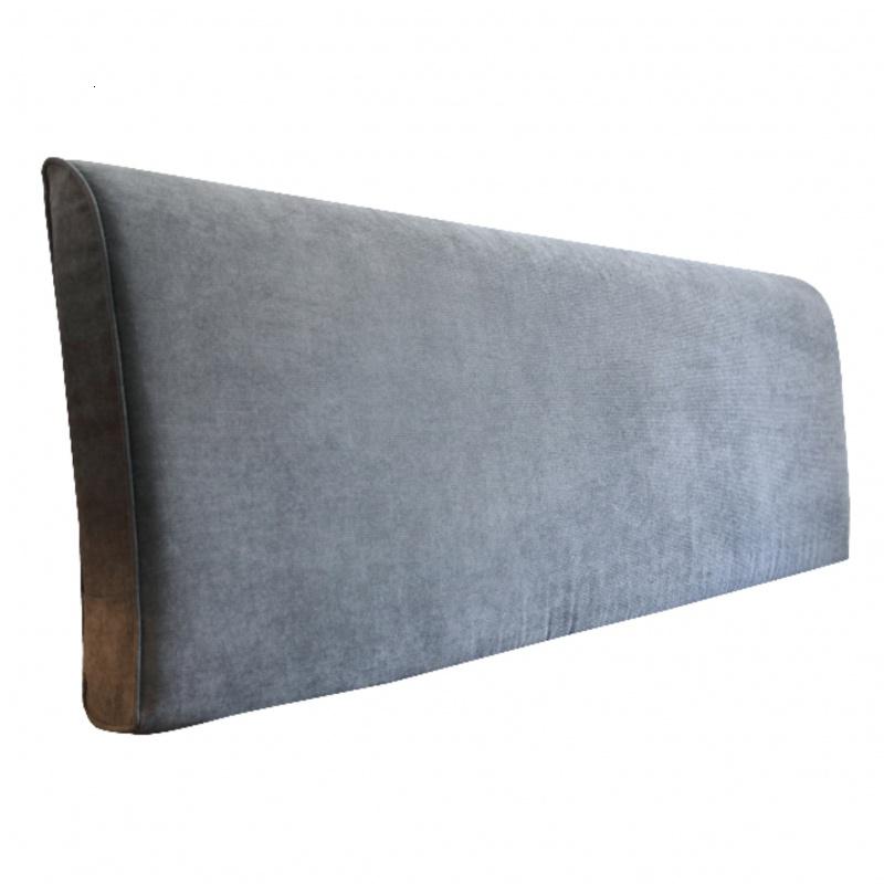 美帮汇定制北欧实木床上靠垫榻榻米无床头板软包自粘布艺罩可拆洗 米色 有床头款200*58*10CM高清大图