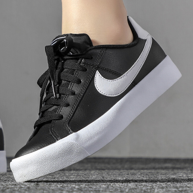 nike耐克时尚潮流女款运动休闲黑色皮质轻便板鞋ao2810001d