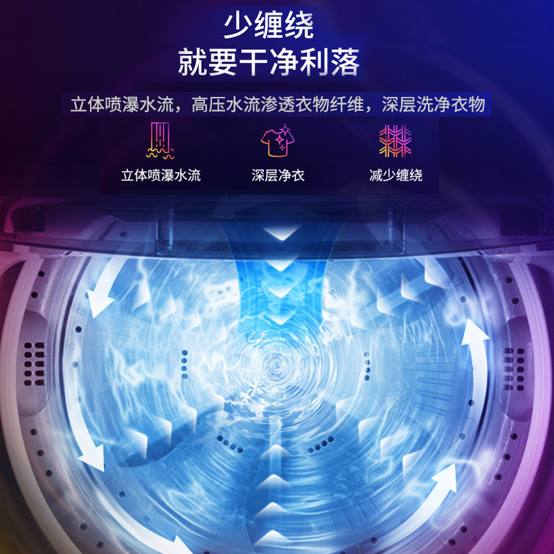 【美的出品】华凌10kg大容量全自动 波轮洗衣机 家用宿舍租房适用 美的波轮 智利灰 HB100-C1H-H01MH