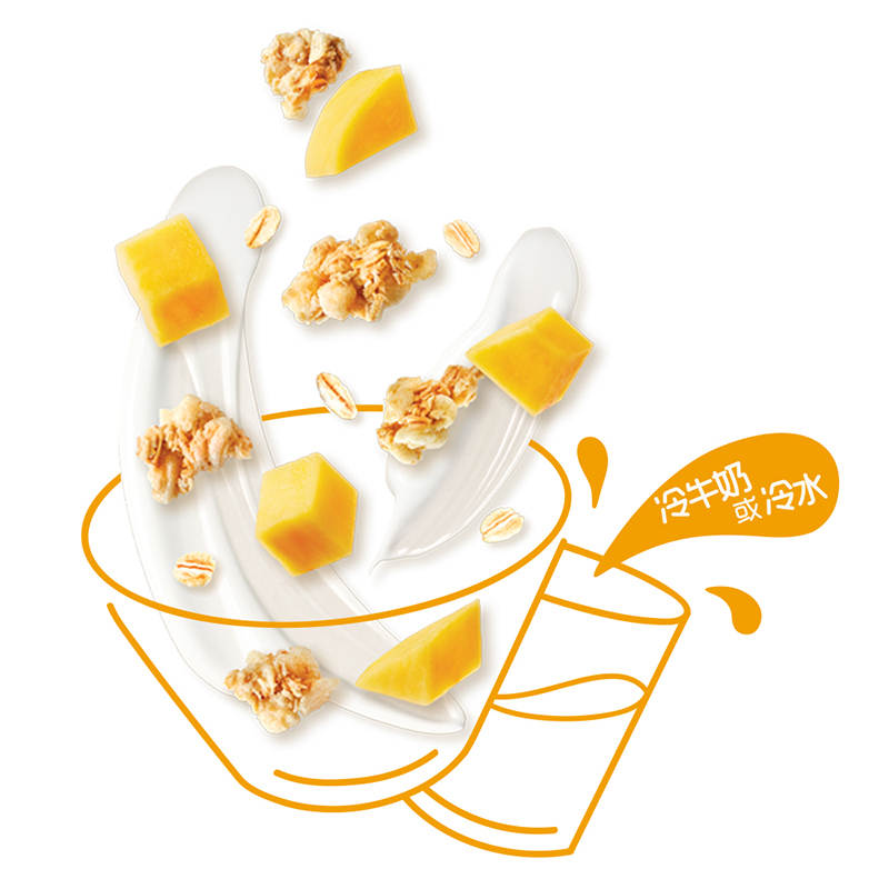 桂格(QUAKER) 麦果脆 优格芒果225克
