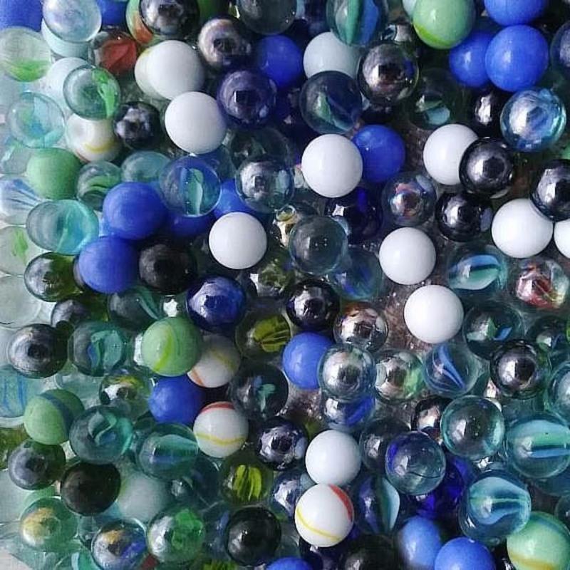 斑点芝麻玻璃弹珠16mm彩色麻子混色玻璃珠水晶珠园艺工艺品弹珠一份80