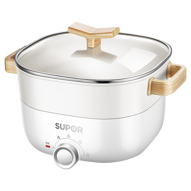 苏泊尔(SUPOR)电火锅多用途锅多功能家用电煮锅电炒锅电热锅分体式3L/升容量可拆洗不沾锅 H2222FK821