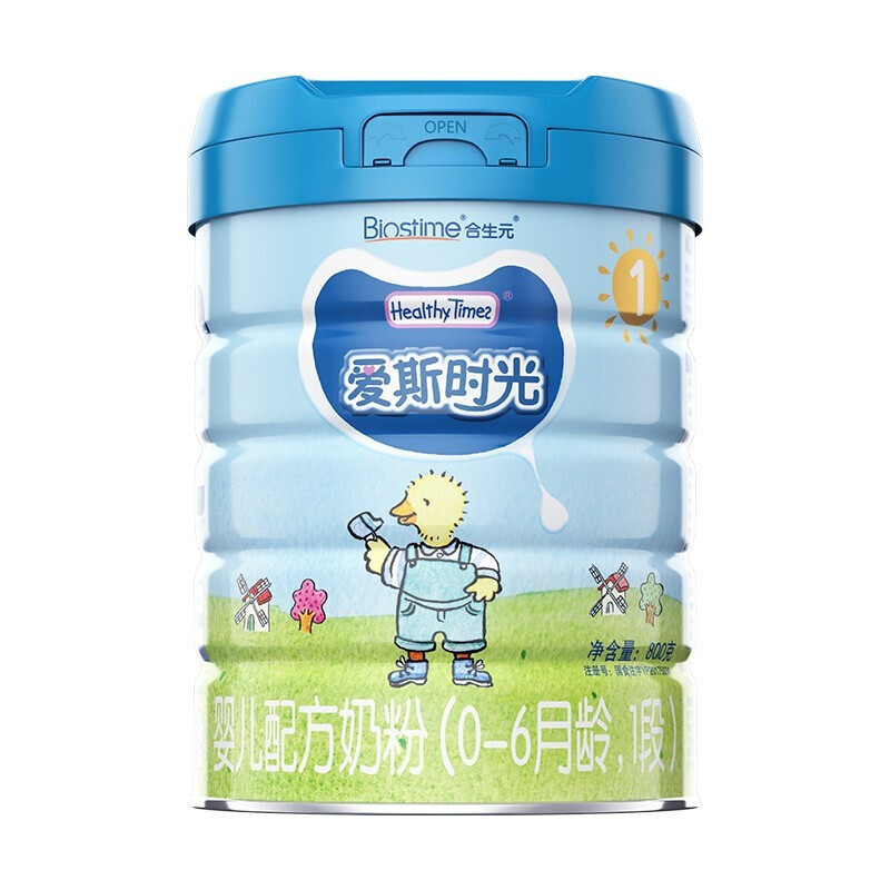 合生元(BIOSTIME)爱斯时光 婴儿配方奶粉 1段(0-6个月) 法国原装原罐进口 800克