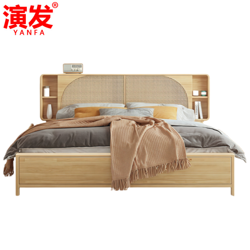 橡木床1.5*2.0米 张高清大图