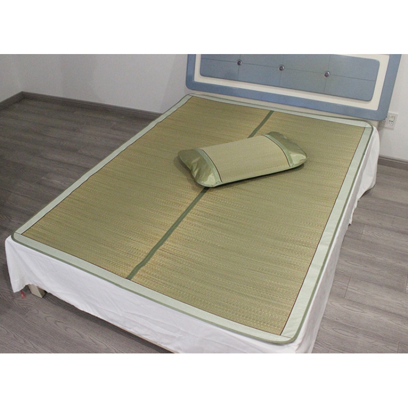 美帮汇折叠蔺席子垫1.8m双人床1.5凉席夏季宿舍1.2米芦苇席编高清大图