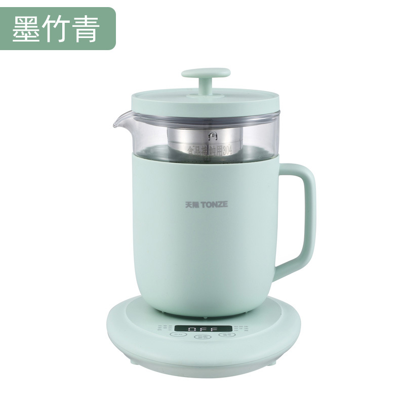 天际养生壶 燕窝壶 花茶壶炖盅全自动玻璃 家用多功能烧水保温温爱特杯办公室小型电热煮茶器0.8L BJH-D50EW绿色