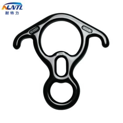 黑色 牛角八字环下降器攀岩攀冰速降下滑器高空作业套绳索单点下降环
