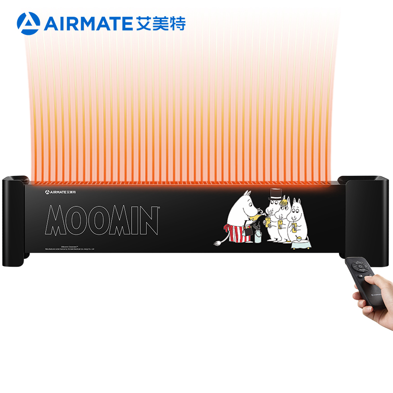 艾美特(Airmate) 取暖器WD22-R16P 电暖器 姆明童趣 移动地暖 踢脚线 远程遥控 家用电暖气高清大图