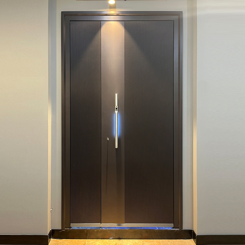 古达制铸铝门子母门入户门别墅大门防盗门家用进户门现代门定制