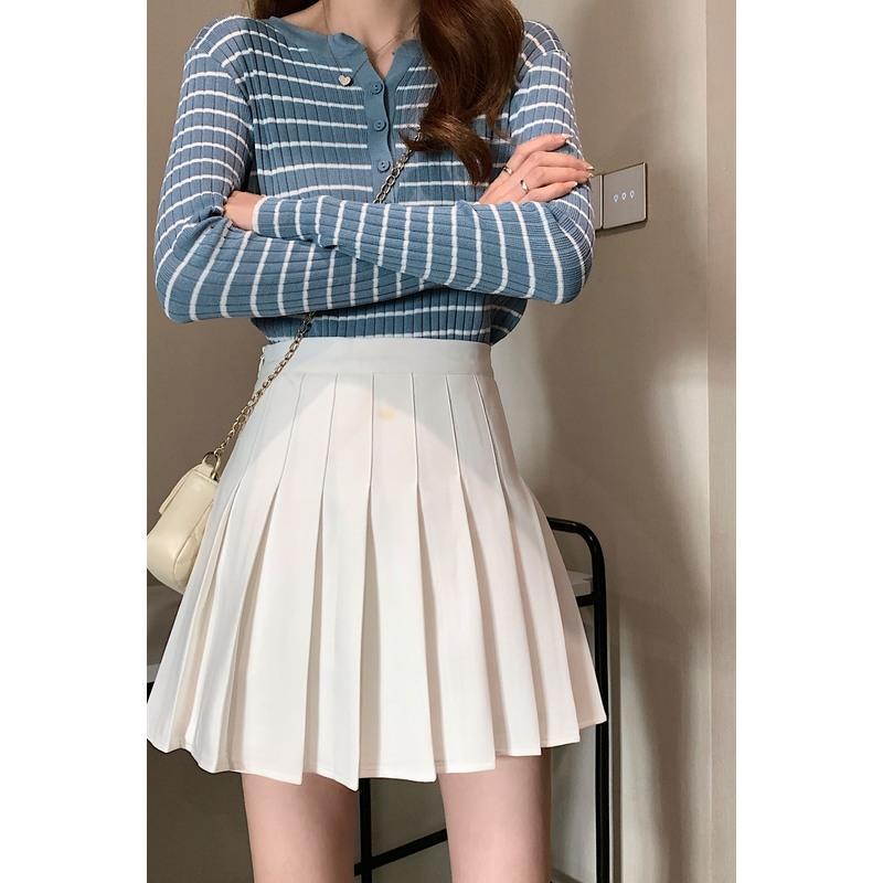 白色百褶裙半身裙女夏高腰显瘦a字短裙半身裙春夏款黑色百褶裙夏黑色