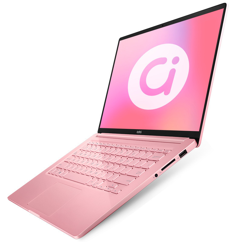 华硕(ASUS)a豆 adolbook14 十代英特尔酷睿i5 14英寸金属轻薄笔记本电脑(i5-10210U 8G 256G 16G傲腾增强版)梦境粉