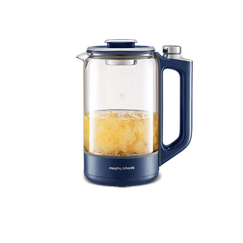 摩飞电器(Morphyrichards)养生壶 玻璃煮茶壶花茶壶 功率1000W 1.5L MR6089 蓝 / 台