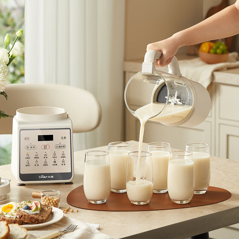 小熊(Bear) PBJ-N10Q1 触控 10叶刀 破壁机家用多功能 三重洁净系统 降噪预约加热全自动豆浆机高清大图