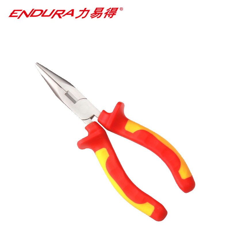 力易得(ENDURA) VDE双色绝缘尖嘴钳 耐压1000V 尖口钳剥线钳 6英寸 货号E5371 1把高清大图