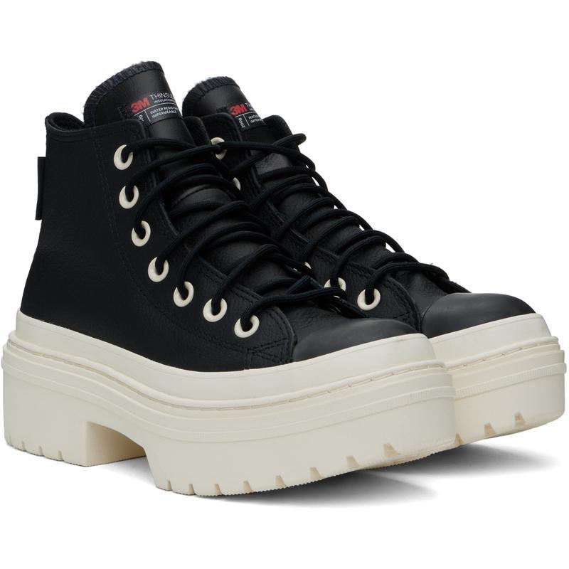 匡威(CONVERSE)高帮皮革跑鞋女鞋系带运动鞋户外休闲鞋防滑橡胶底