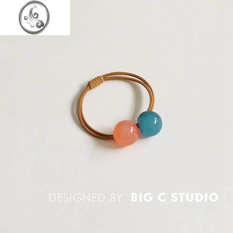 JiMi可爱少女圆球发绳气质简约高弹力丸子头橡皮筋马尾发圈皮筋扎头绳