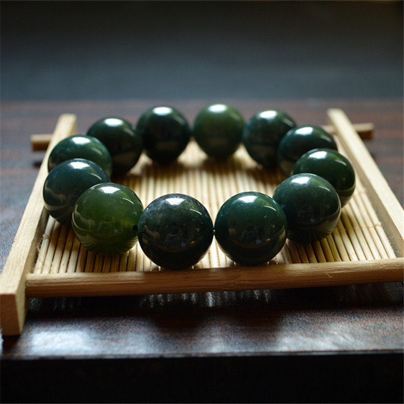 水玛瑙手链男士手串大珠款手环玉石佛珠手饰品 带证书送女朋友七夕情人节礼物