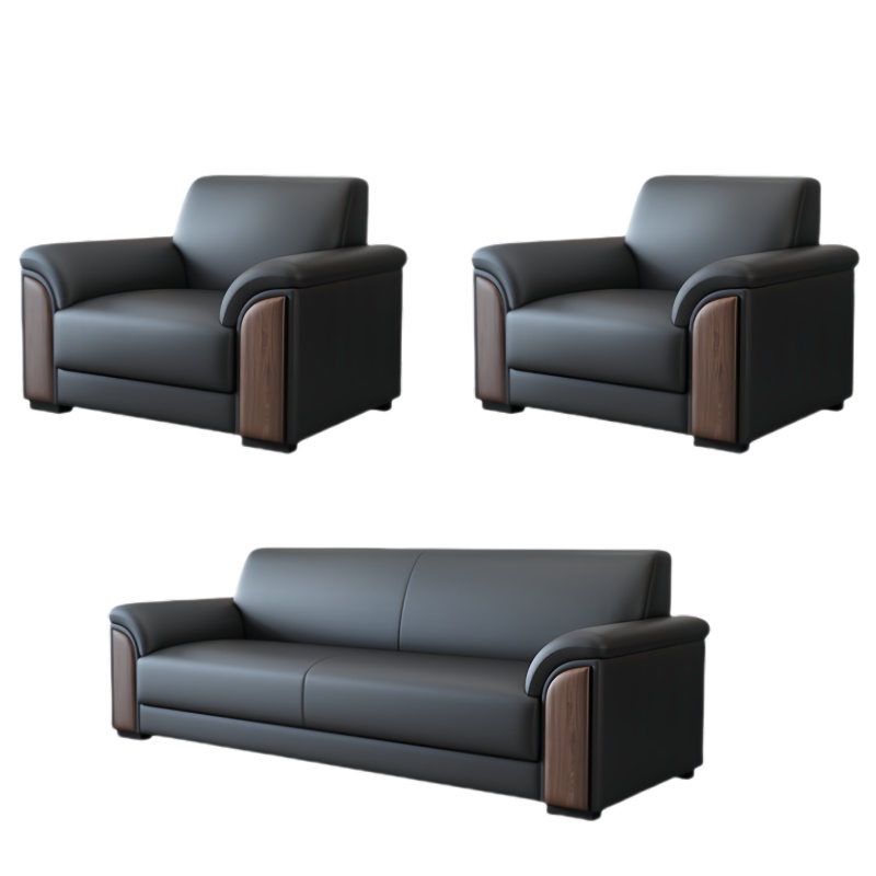 悦兴诚办公沙发192*78*81cm(1+1+3)套高清大图