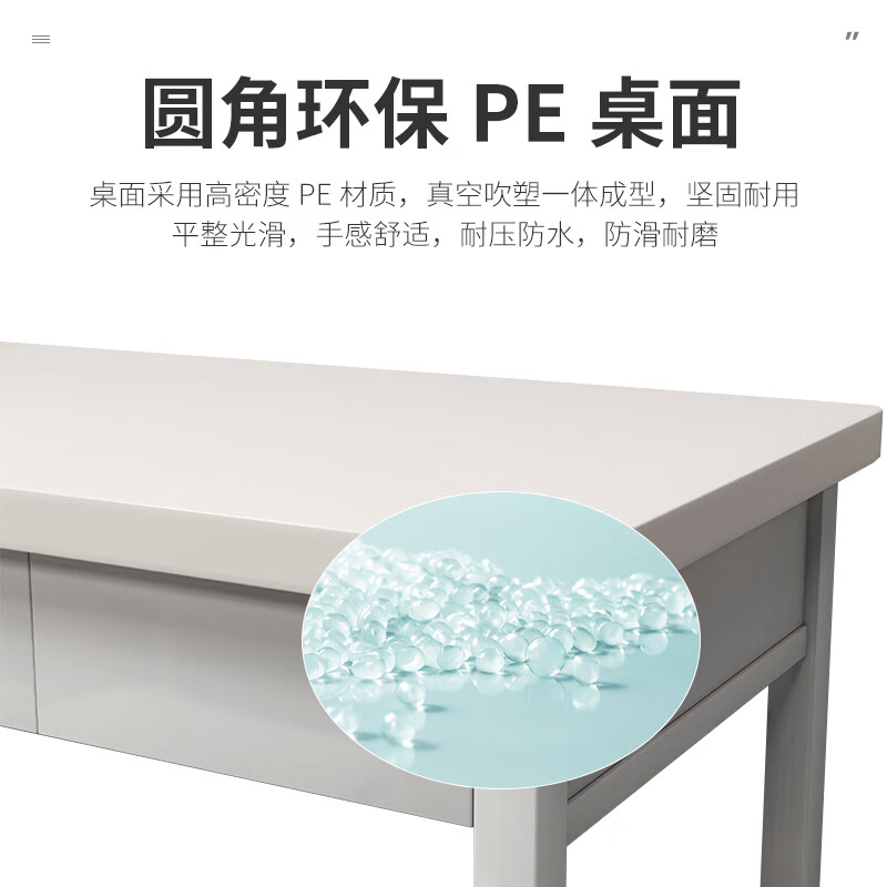 富路达钢制士兵学习桌士官写字桌电脑桌内务办公桌宿舍干部三抽桌高清大图