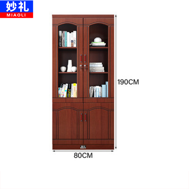 妙礼书柜二门台高清大图