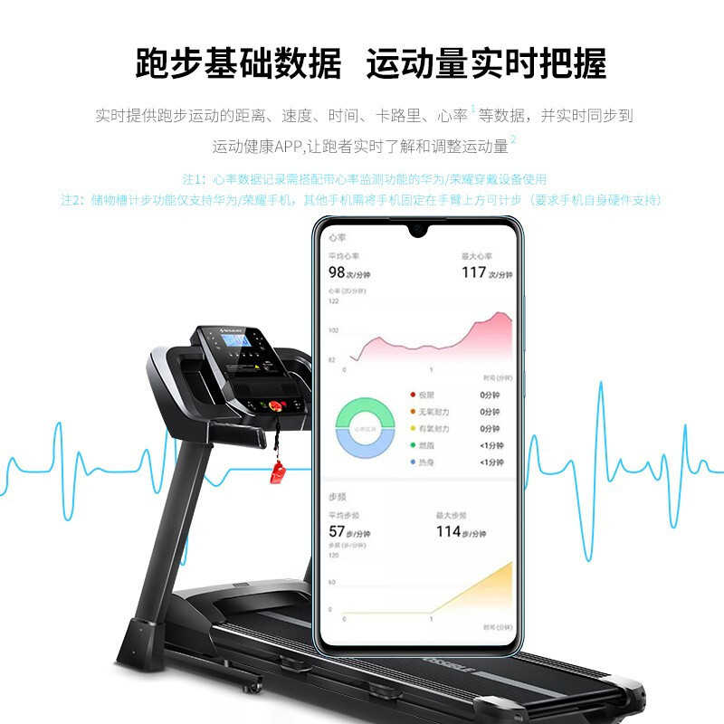 华为生态款 舒华A9智能跑步机支持华为运动APP家用可折叠9119
