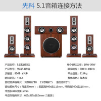 先科(SAST)ST-8800家庭影院5.1音响套装家用卡拉OK蓝牙木质音响电视音响低音炮 数字版