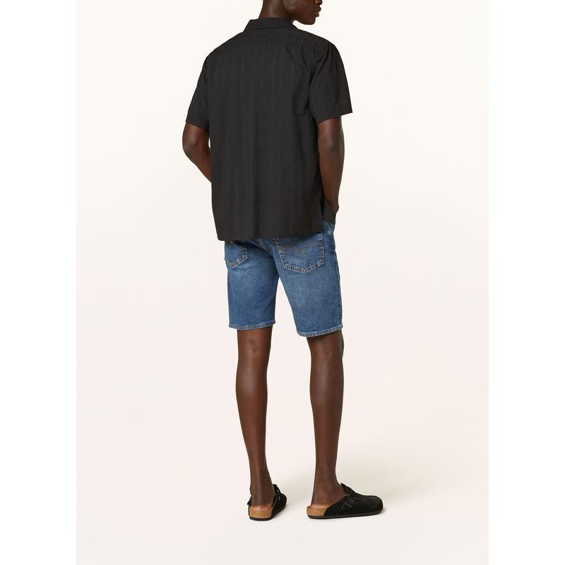 Levi’s男士修身短裤窄版牛仔短裤五口袋拉链设计做旧效果柔软舒适