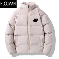 HLCOMAN加厚棉衣男女冬季2024潮流潮牌棉服休闲情侣款oversize棉袄外套女 3XL推荐135-155斤 杏色棉服牛津面料/防水